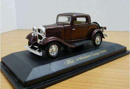 Ford 3-Window Coupe 1932 maroon-met 1/43 NEW+boxed  #4829 instant wheels