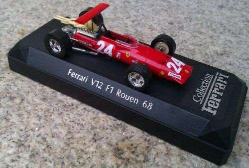 Ferrari V12 F1 Rouen 1968 red 1/43 Solido NEW+orig. showcase #4422 instant wheels