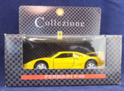 Ferrari F40 1989 Shell Collezione yellow 1/43 Maisto NEW+boxed #4404 instant wheels