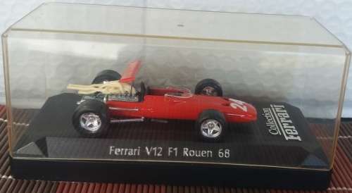 Ferrari V12 F1 Rouen 1968 red 1/43 Solido NEW+orig. showcase #4422 instant wheels