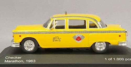 Checker Marathon Taxi Yellow 1963 NewYork 1/43 Whitebox NEW+showcased   #4399 instant wheels