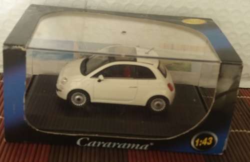 Fiat 500 Nuova glass roof 2010 white 1/43 Hongwell NEW+boxed   #4374 instant wheels