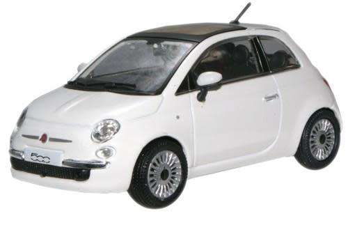Fiat 500 Nuova glass roof 2010 white 1/43 Hongwell NEW+boxed   #4374 instant wheels