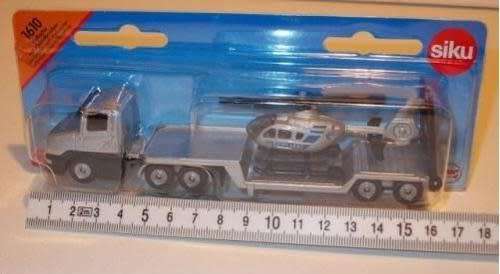 Scania Lowbed w. Police Helicopter 1/87 Siku NEWinBlister  #9305 instant wheels