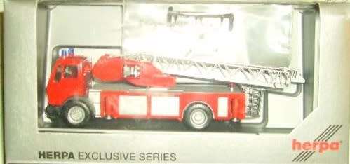 Mercedes Fire Engine + swivel-ladder 1/87 Herpa NEW+boxed  #9334 instant wheels