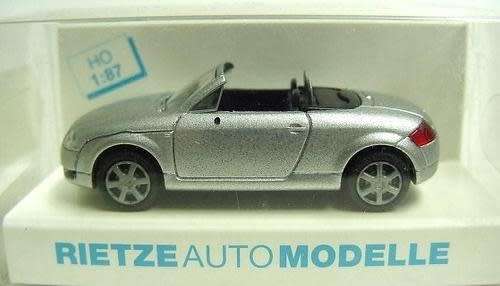 Audi TT Roadster silver (w. mirrors) 1/87 Rietze NEW+boxed   #9112 instant wheels