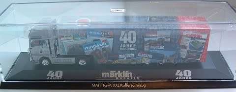 MAN closed Truck 2005 40 years Maerklin Mag 1/87 Herpa NEW+boxed #9219 instant wheels