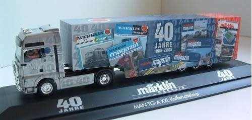 MAN closed Truck 2005 40 years Maerklin Mag 1/87 Herpa NEW+boxed #9219 instant wheels