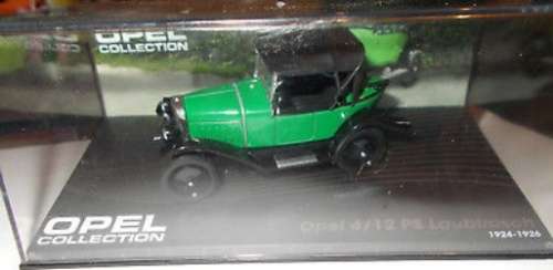 Opel 4/12 PS Laubfrosch 1925 green 1/43 IXO NEW+boxed  #4006 instant wheels