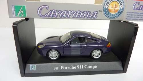 Porsche 911 Coupe plum-colour 1/43 Cararama NEW+boxed  #4430 instant wheels