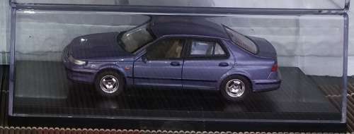 Saab 9-5 (640) Sedan `01 lt.blue-met 1/43 Minichamps NEW+showcased #4460 instant wheels