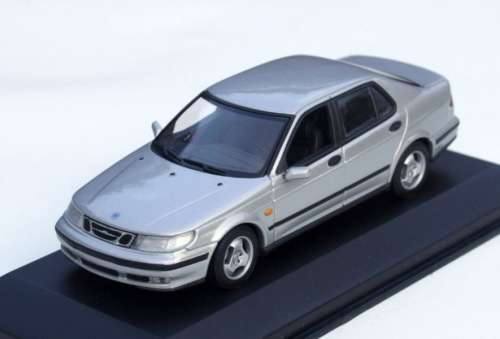 Saab 9-5 `01 lt.blu-met 1/43 Minichamps NEW+showcased  #4459 instant wheels