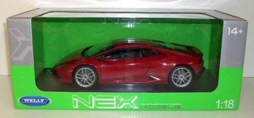 Lamborghini Huracan LP610-4 2014 red 1/18 Welly NEW+boxed  #8527 instant wheels