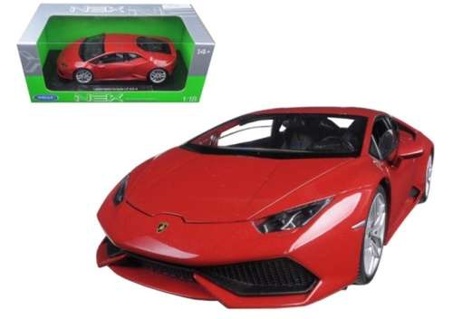 Lamborghini Huracan LP610-4 2014 red 1/18 Welly NEW+boxed  #8527 instant wheels