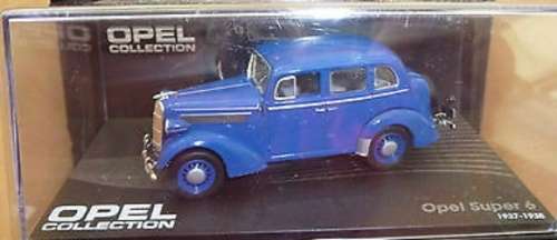 Opel Super 6 4-door Limousine 1937-1938 blue 1/43 IXO NEW+boxed  #4462 instant wheels