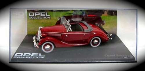 Opel Super 6 Roadster (open) 1937-1938 red 1/43 IXO NEW+boxed  #4464 instant wheels