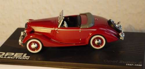 Opel Super 6 Roadster (open) 1937-1938 red 1/43 IXO NEW+boxed  #4464 instant wheels