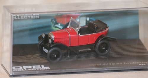 Opel 4/12 PS `Laubfrosch` 1924 open cabrio red 1/43 IXO NEW+boxed  #4469 instant wheels