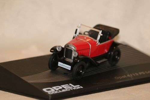 Opel 4/12 PS `Laubfrosch` 1924 open cabrio red 1/43 IXO NEW+boxed  #4469 instant wheels