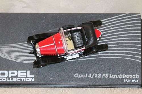 Opel 4/12 PS `Laubfrosch` 1924 open cabrio red 1/43 IXO NEW+boxed  #4469 instant wheels