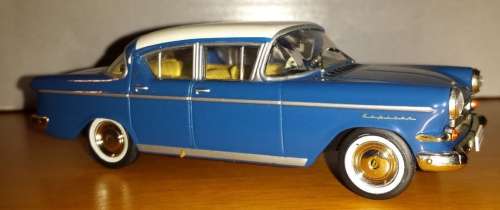Opel Kapitaen 1958 blue 1/43 IXO NEW+showcased  #4514 instant wheels