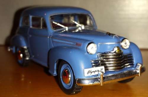 Opel Olympia 1951 blue 1/43 IXO NEW+showcased  #4513 instant wheels