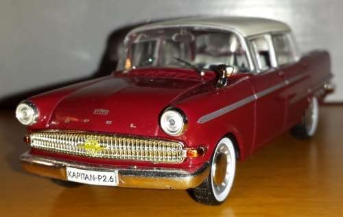 Opel Kapitaen P2 1959 red 1/43 IXO NEW+showcased  #4512 instant wheels