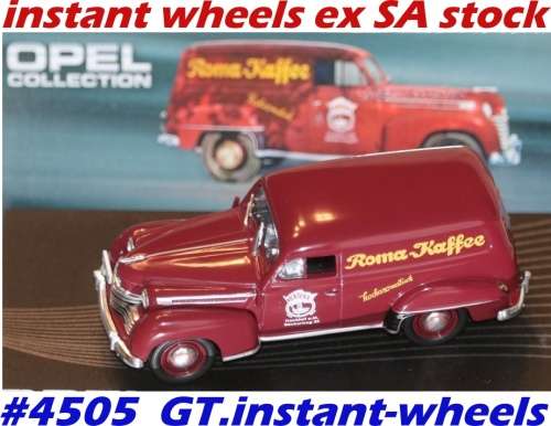 Opel Olympia Panelvan 1950/53 red 1/43 IXO NEW+boxed  #4505 instant wheels