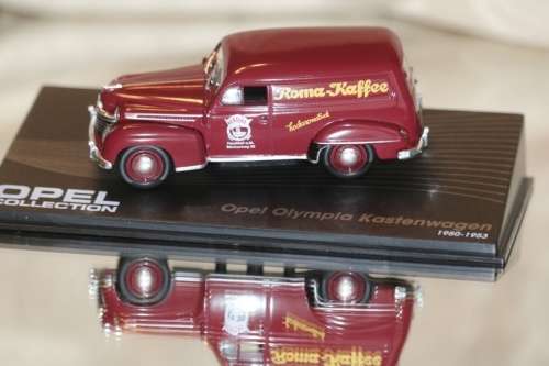 Opel Olympia Panelvan 1950/53 red 1/43 IXO NEW+boxed  #4505 instant wheels