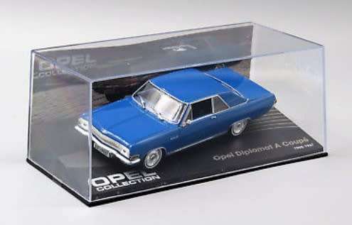 Opel Diplomat A Coupe 1965/67 blue 1/43 IXO NEW+boxed  #4500 instant wheels