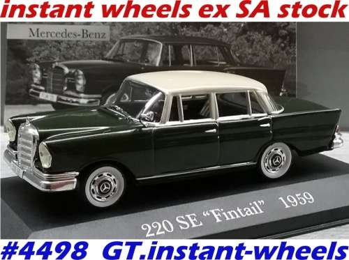Mercedes-Benz 220 SE (W111) 1959 green/white Vitesse NEW+boxed FREE Delivery #4498 instant wheels