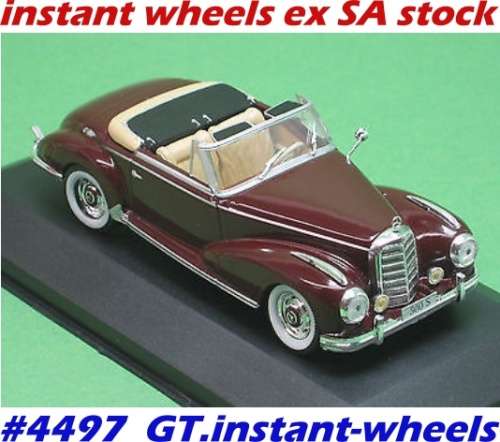 Mercedes-Benz 300 S Roadster 1952 maroon Vitesse NEW+boxed FREE Delivery ex SA #4497 instant wheels