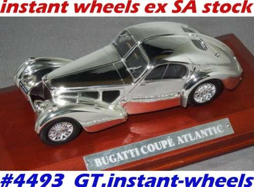 Bugatti Coupe ATLANTIC 57SC 1936 IXO Silver Car Cllctn NEW+boxed FREE Delivery #4493 instant wheels