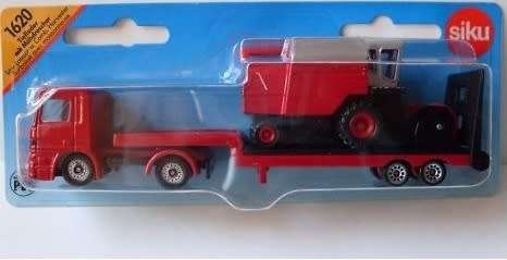 Mercedes Benz Lowbed w Combine Harvester 1/87 SiKu NEWinBlister   #9311 instant wheels