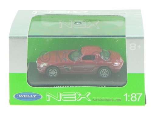 Mercedes-Benz SLS AMG 2012 dark-red 1/87 Welly NEW+boxed  #9359 instant wheels