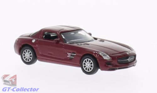Mercedes-Benz SLS AMG 2012 dark-red 1/87 Welly NEW+boxed  #9359 instant wheels
