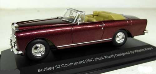 BENTLEY S2 CONTINENTAL DHC PARK WARD 1961 purple 1/43 RoadSignature NEW+boxed  #5014 instant wheels