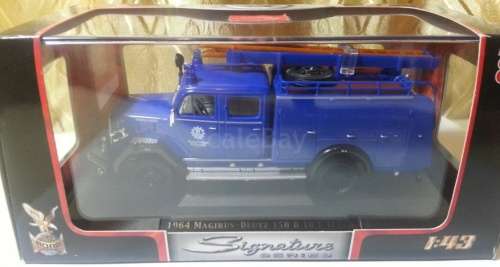 Magirus 150D 10F TLF16 THW Emergency Veh. 1964 bl1/43 Road Signature NEW+boxed  #5904 instant wheels