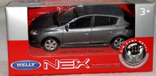 Renault Megane 2009 grey-met 1/43 Welly NEW+boxed   #5047 instant wheels