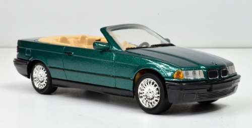 BMW 3-series cabriolet E36/2C 1992 green-met 1/43 Solido NEW+showcased  #5058 instant wheels