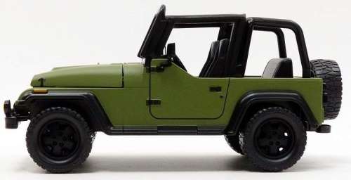 Jeep Wrangler 1992 (open) matte-green 1/24 Jada NEW+boxed  #2184 instant wheels