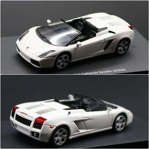 Lamborghini Gallardo Spyder 2005 white 1/43 LEO/IXO NEW+boxed   #5056 instant wheels