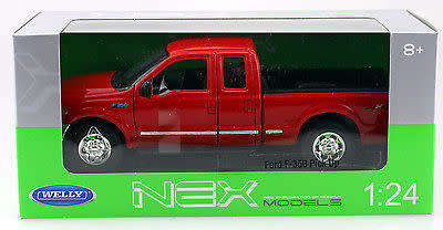 Ford F-350 XLT Super Duty Pick-up 2015 red 1/24 Welly NEW+boxed  #2182 instant wheels