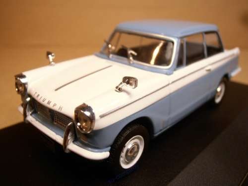 Triumph Herald 1959 blue/white 1/43 WhiteBox NEW+boxed  #5153 instant wheels