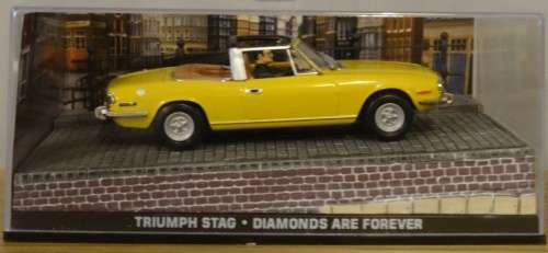 Triumph Stag 1976 JBond/007 dk. yellow 1/43 IXO NEW+boxed  #5159 instant wheels