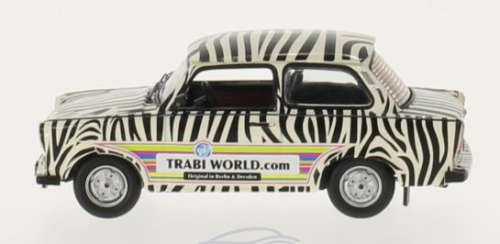 Trabant 601 1970 IXO TrabiWorld Zebra pattern 1/43 IXO NEW+boxed  #5174 instant wheels