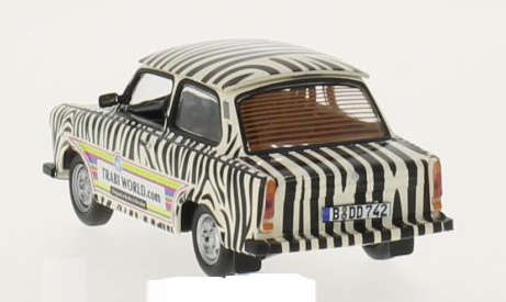 Trabant 601 1970 IXO TrabiWorld Zebra pattern 1/43 IXO NEW+boxed  #5174 instant wheels