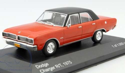 Dodge Charger R/T 1975 red/black 1/43 Whitebox NEW+boxed  #5181 instant wheels
