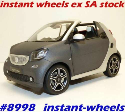 Smart fortwo Cabriolet A453 2015 grey-matte Norev NEW+boxed FREE Delivery #8998 instant wheels