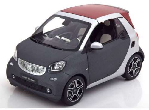 Smart fortwo Cabriolet A453 2015 grey-matte Norev NEW+boxed FREE Delivery #8998 instant wheels